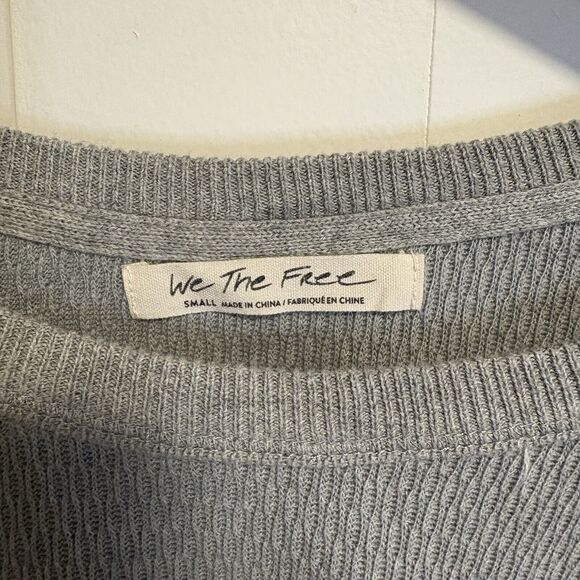 Free People We The Free Rainbow Dreams Oversized Pullover Size Small Gray - Picture 3 of 8